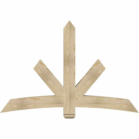 Ekena Millwork Alberta Rough Sawn Timber Gable Bracket, Douglas Fir, 72"W x 48"H x 6"D x 6"F, 16/12 Pitch GBW072X48X0606ALB00RDF
